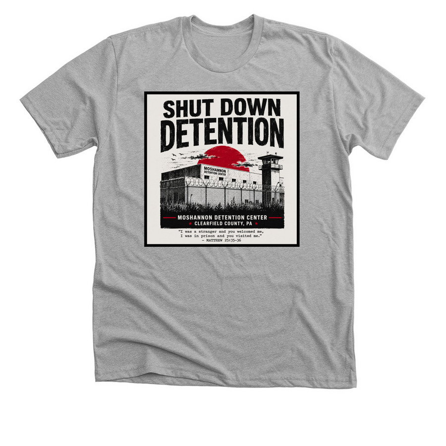 Moshannon Detention Graphic, a Athletic Heather Premium Unisex Tee