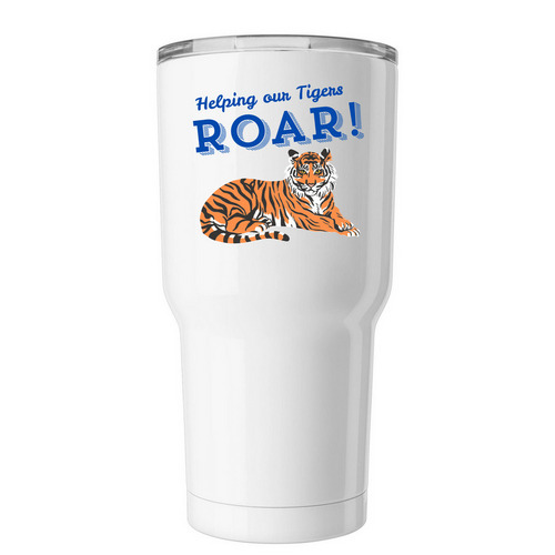 Tiger Tumbler, a White Insulated Tumbler