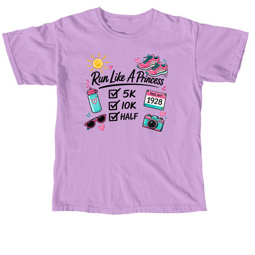 Princess Half, a Neon Violet Comfort Colors Unisex Tee