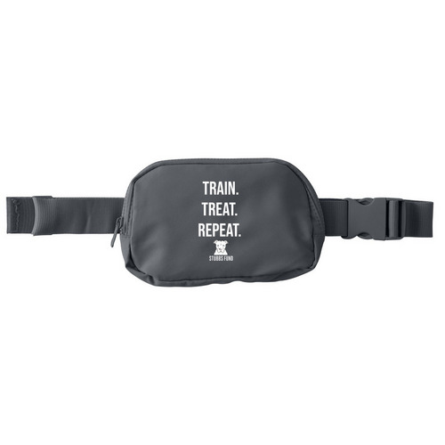 Train. Treat. Repeat., a Storm Grey Matte Hip Pack