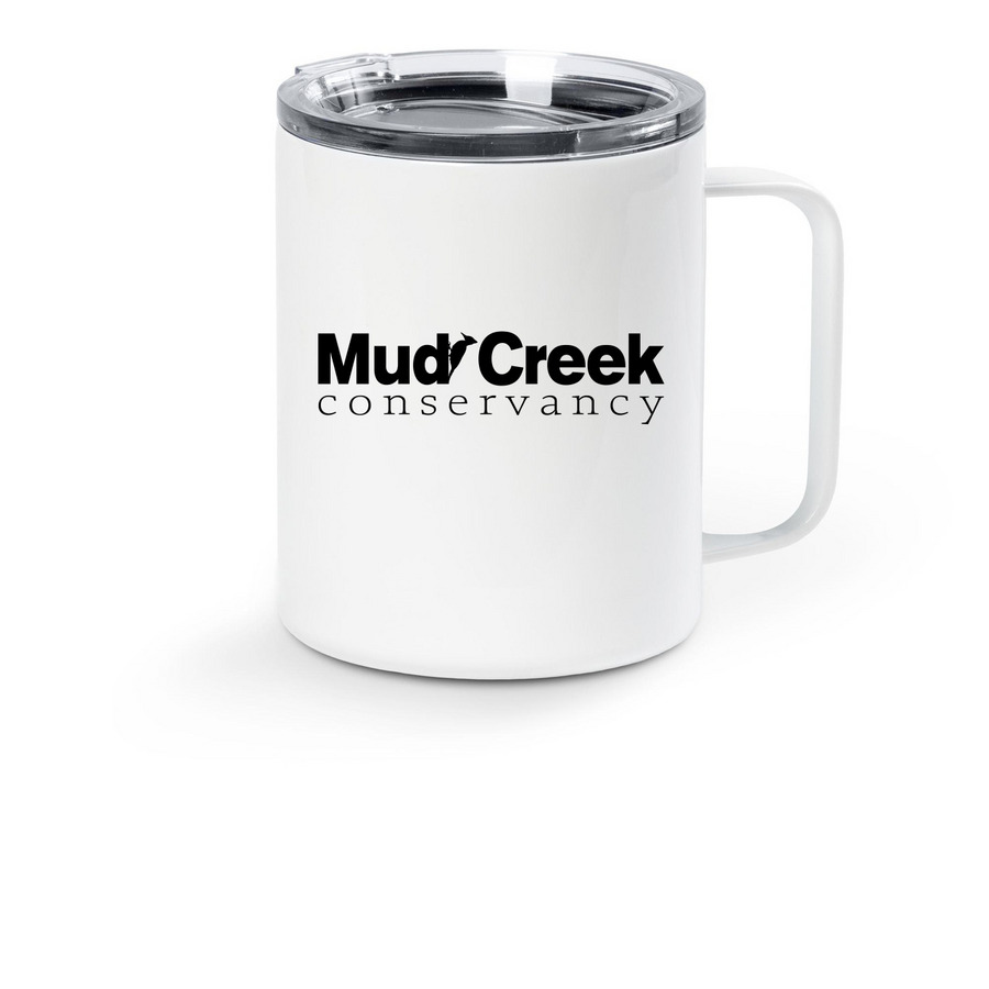 Mmmm... a hot cup of conservation., a White Stainless Steel Travel Mug