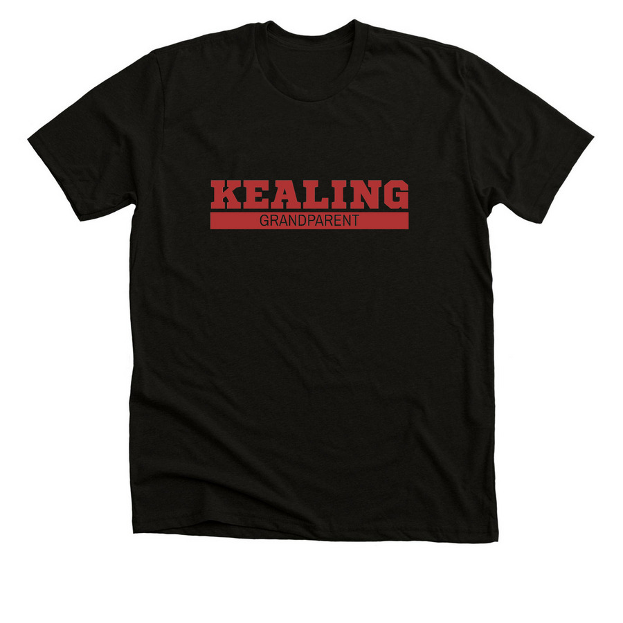 Kealing Grandparent, a Black Heather Premium Unisex Tee