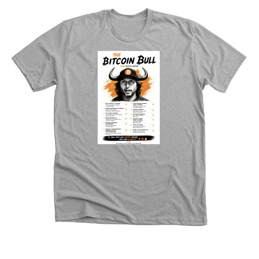 The White Paper Shirt, a Athletic Heather Premium Unisex Tee