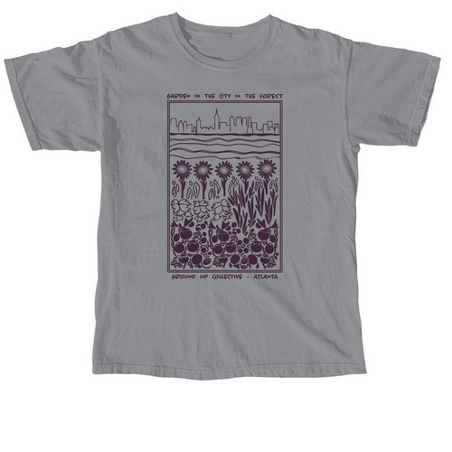 Garden in the City in the Forest - dark, a Granite Comfort Colors Unisex Tee