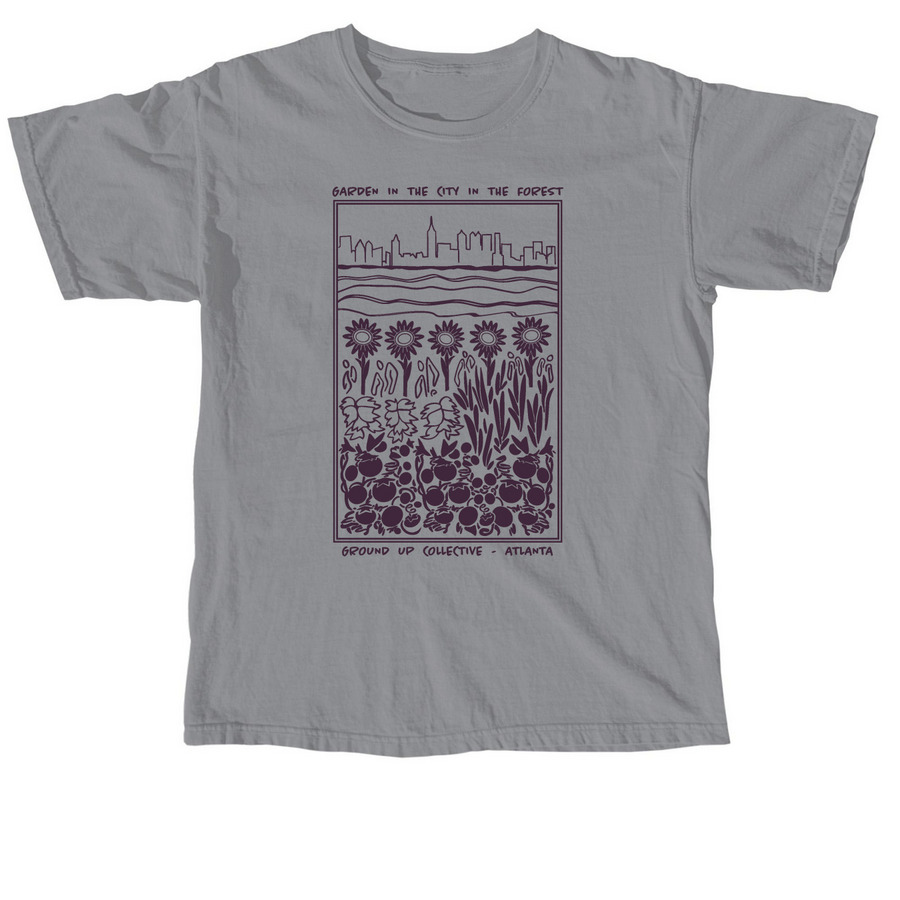 Garden in the City in the Forest - dark, a Granite Comfort Colors Unisex Tee