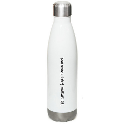 TCBF Water Bottle, a White Stainless Steel Water Bottle