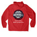 Houston Roundball Review jacket, a True Red Packable Anorak (back-view)