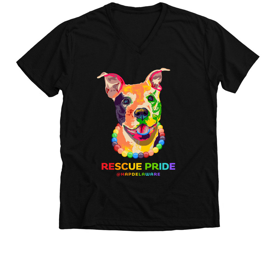 Rescue PRIDE (Dark), a Solid Black Blend Premium V-Neck Tee