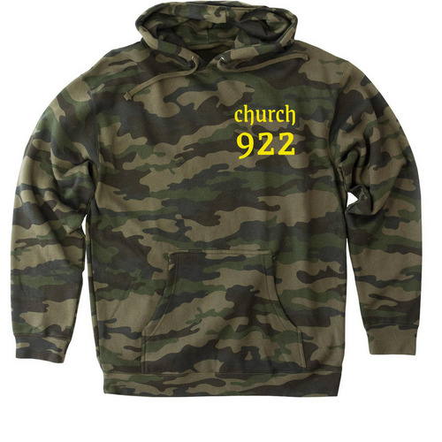 922- Holy Holy Holy Merch, a Forest Camo Heavyweight Camo Pullover Hoodie