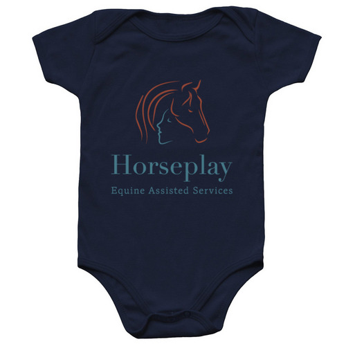 Horseplay Fundraiser Onesie, a Navy Infant Onesie