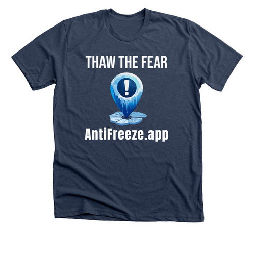 Thaw The Fear, a Heather Navy Premium Unisex Tee