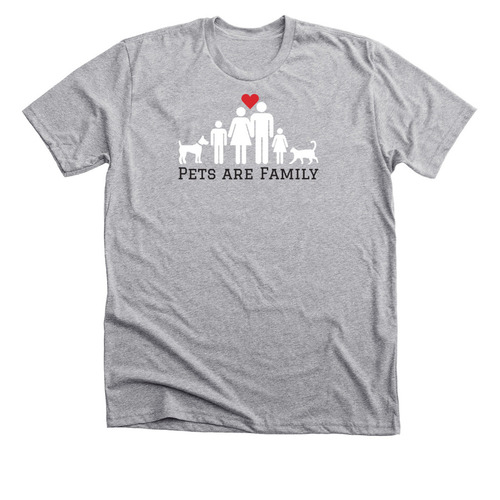 Pets are Family, a Athletic Heather Premium Unisex Tee