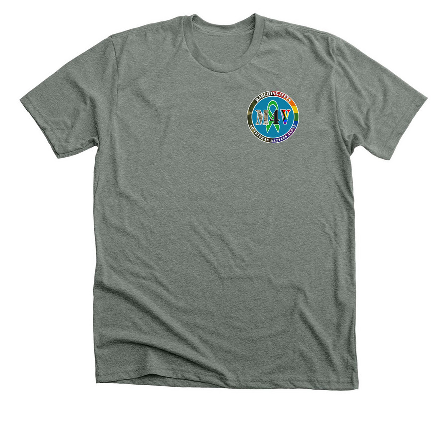 Marching4Vets, a Deep Heather Premium Unisex Tee