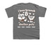 Love Brunch & Shelter Pets, a Charcoal Youth Unisex Tee (back-view)