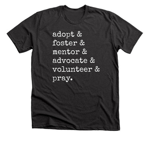 Advocate & Pray, a Dark Grey Heather Premium Unisex Tee