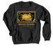 Golden Pumpkin, a Black Crewneck Sweatshirt