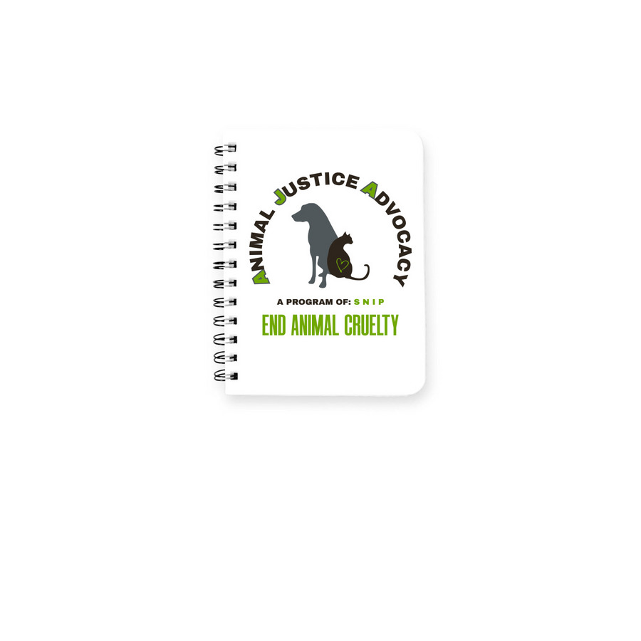 Animal Justice Advocacy, a White Spiral Notebook