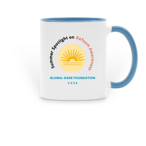 Summer Spotlight Coffee Mugs, a Light Blue Two-Tone Ceramic Mug