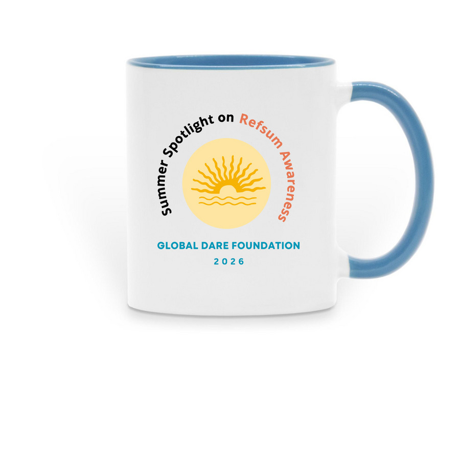 Summer Spotlight Coffee Mugs, a Light Blue Two-Tone Ceramic Mug