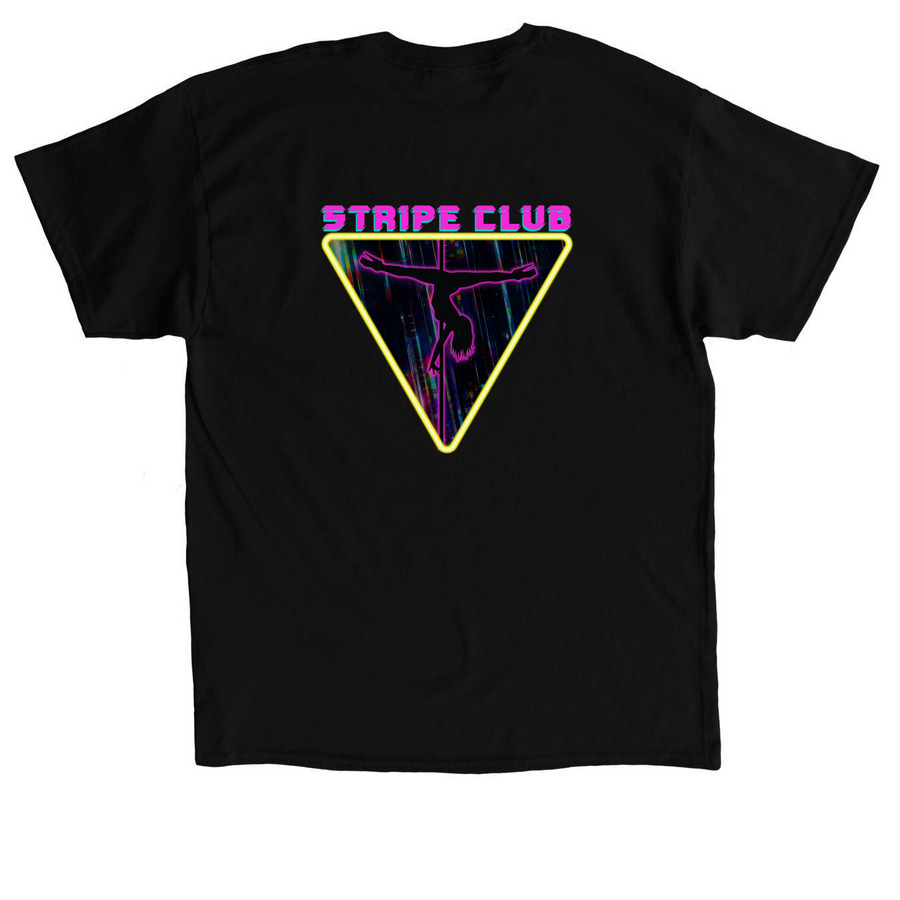 The Litch & Chips&nbsp;, a Black Classic Unisex Tee (back-view)