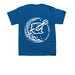 White Logo Classic&nbsp;, a Royal Blue Youth Unisex Tee (back-view)