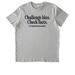 "Challenge bias. Check facts." tee, a Heather Grey Stanley/Stella Unisex Crafter Tee