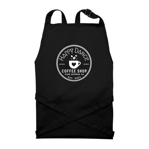 Apron, a Black Recycled Bib Apron