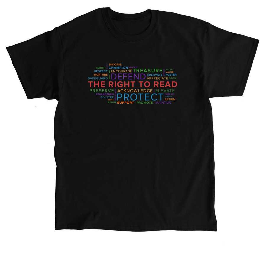MI Right to Read Word Cloud, a Black Classic Unisex Tee