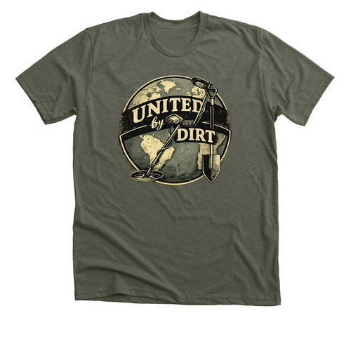 United By Dirt Merch, a Heather Military Green Premium Unisex Tee