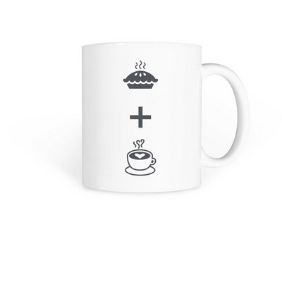 Pie + Lattes Mugs, a White Coffee Mug