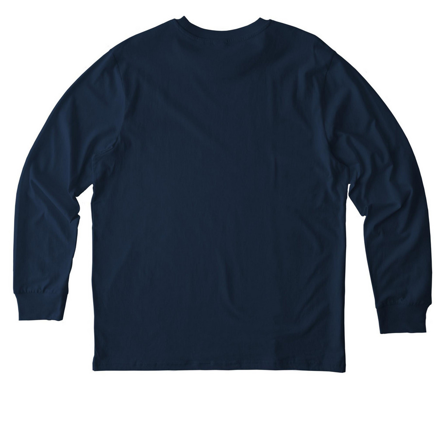 The Land is Calling Long Sleeve Tee, a French Navy Stanley/Stella Unisex Creator 2.0 Long Sleeve Tee (back-view)