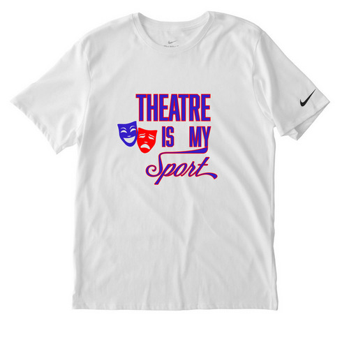 Theatre is My Sport Cubs, a White Nike Dri-FIT Jersey Blend Performance Tee