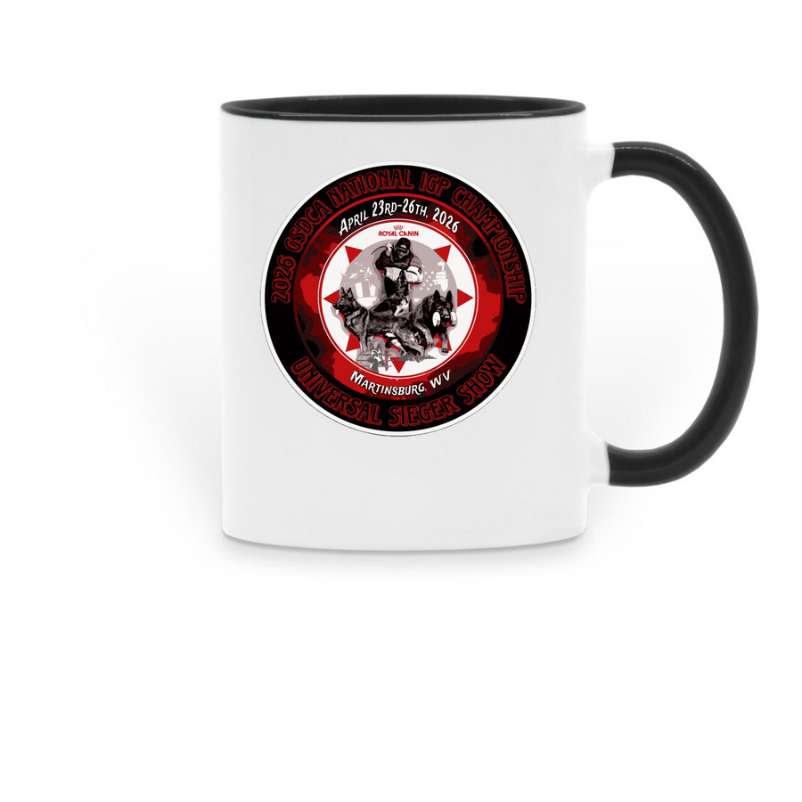 COFFEE MUGS, a Black Two-Tone Ceramic Mug