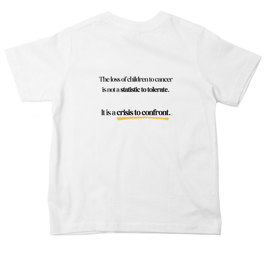 Cordelia's Courage Collective, a White Toddler Tee (back-view)