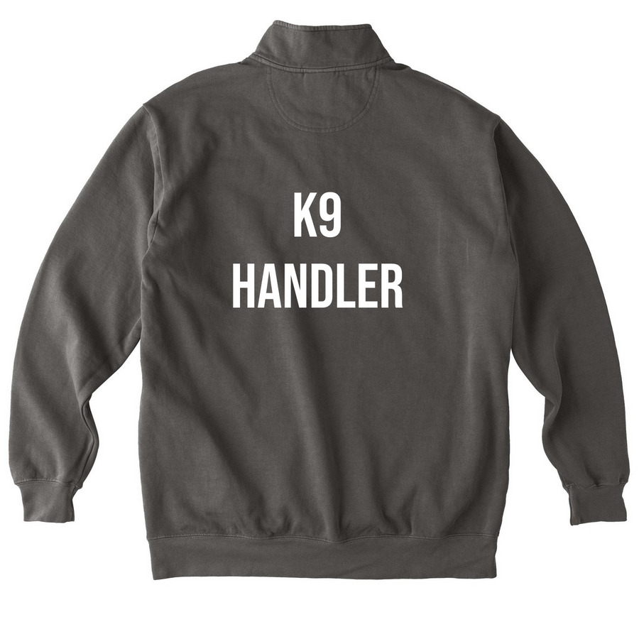 Handler quarter zip, a Pepper Comfort Colors Quarter Zip Pullover (back-view)