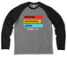 Raglan Long Sleeve T-Shirt, a Deep Black/ Aluminum Grey Allmade Eco Triblend Colorblock Raglan Long Sleeve Tee