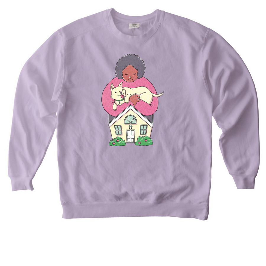 My Dog Is My Home Conference 2026 - Design A, a Orchid Comfort Colors Crewneck Sweatshirt