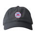 AEU Fox Logo Hat, a Charcoal Printed Eco Baseball Cap