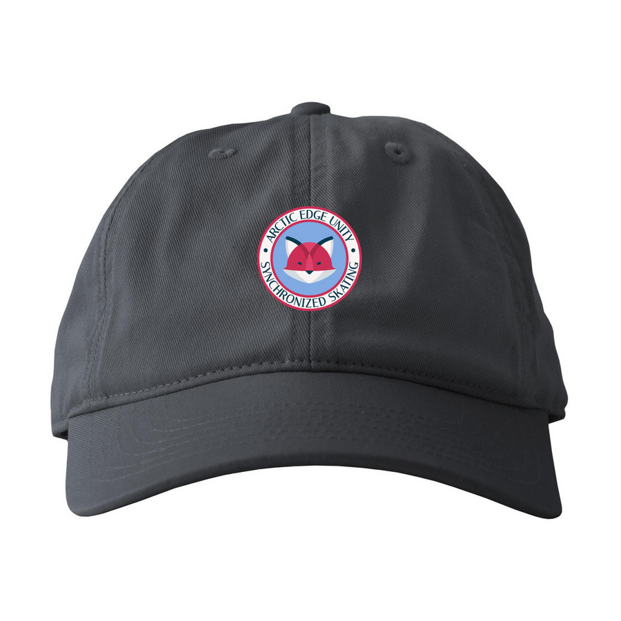 AEU Fox Logo Hat, a Charcoal Printed Eco Baseball Cap
