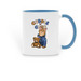 Toffee?s Cuddle Club Mug, a Light Blue Two-Tone Ceramic Mug