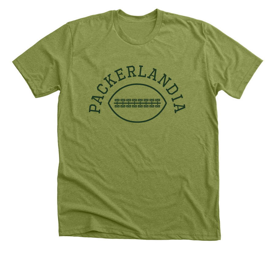 Bah?a Verde Packerlandia Football Green, a Heather Green Premium Unisex Tee