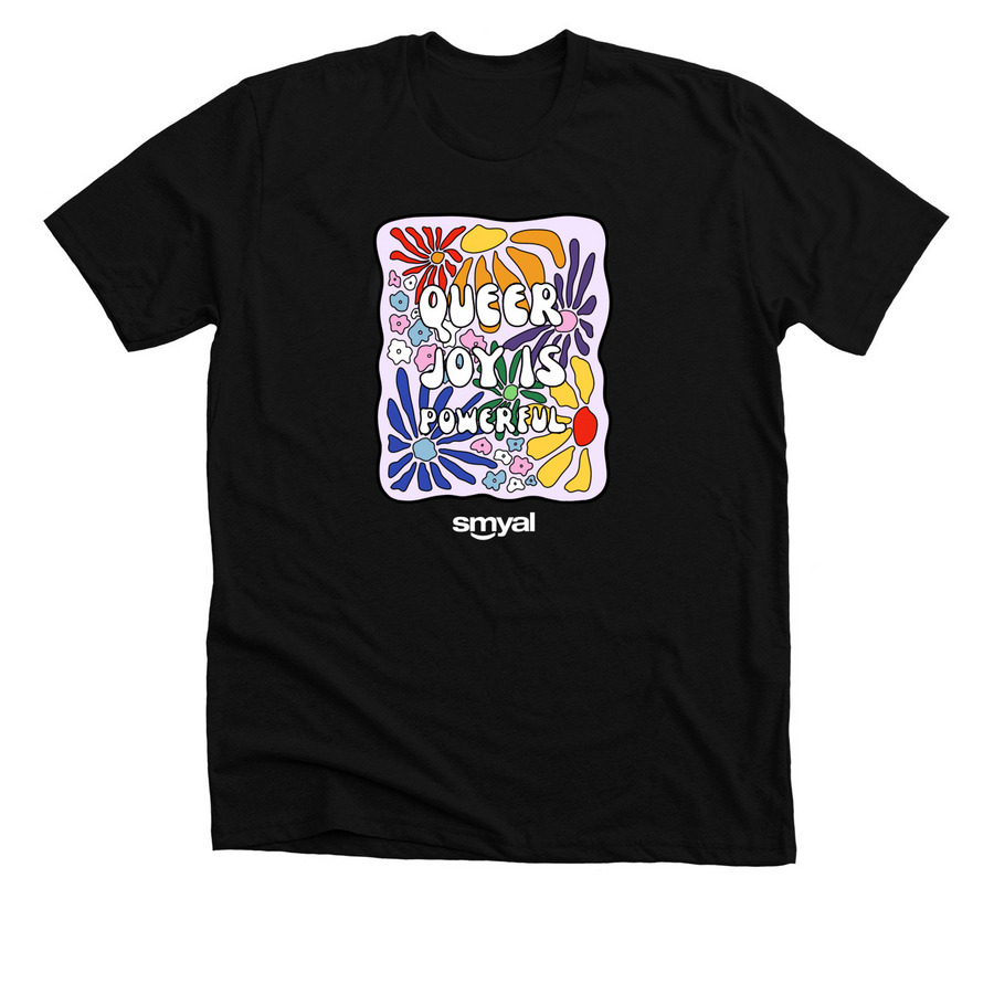 Queer Joy is Powerful, a Solid Black Blend Premium Unisex Tee