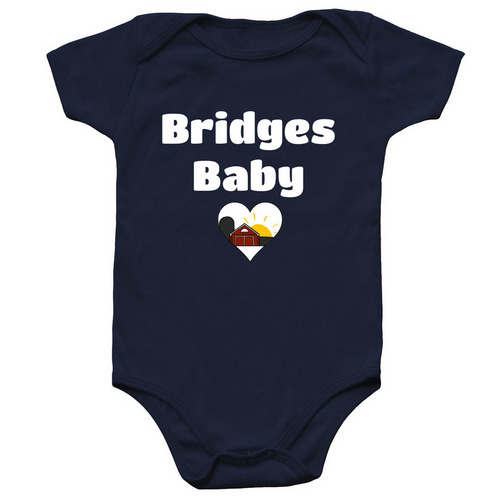 Bridges Babies, a Navy Infant Onesie