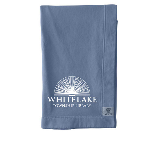 Weekend Reading Blanket, a Blue Jean Comfort Colors Blanket