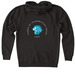 Tamer of Information Chaos Hoodie, a Black Heavyweight Zip Up Hoodie (back-view)