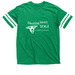 Bleating Heart Yogis, a Vintage Green / White Football Jersey Tee