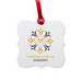 50th Anniversary Holiday Ornament, a White Aluminum Square Ornament