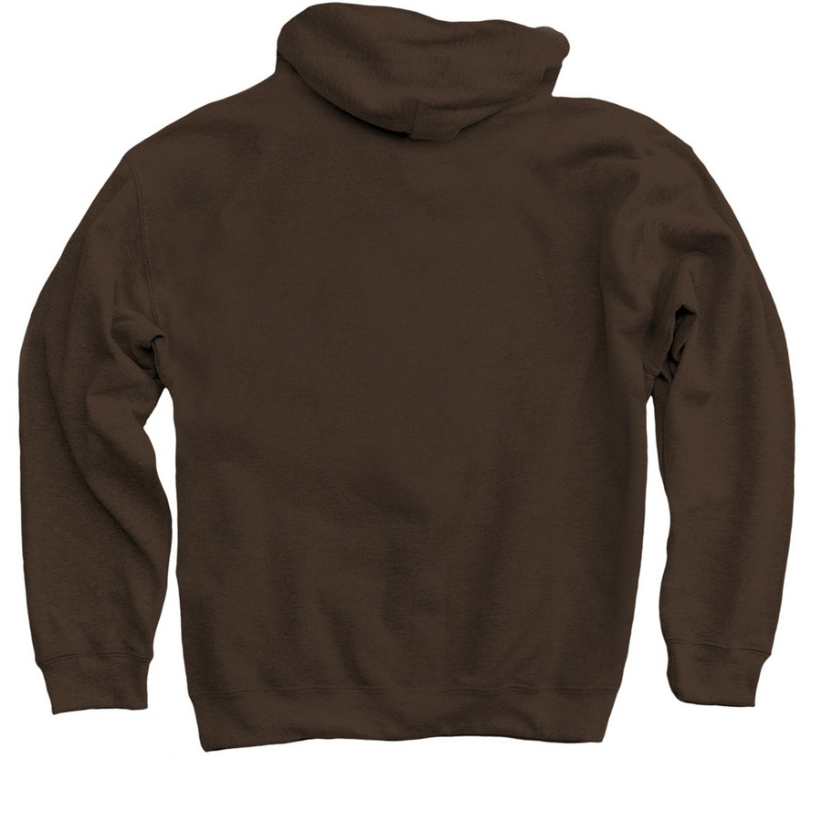 PVMS Tops, a Dark Chocolate Pullover Hoodie (back-view)