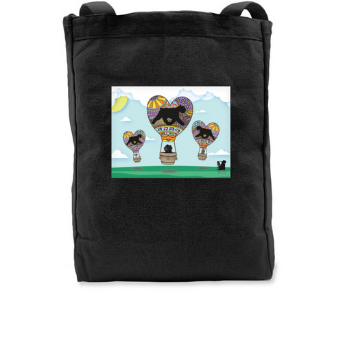 Bouvier Health Foundation, a Black Recycled Cotton Tote Bag