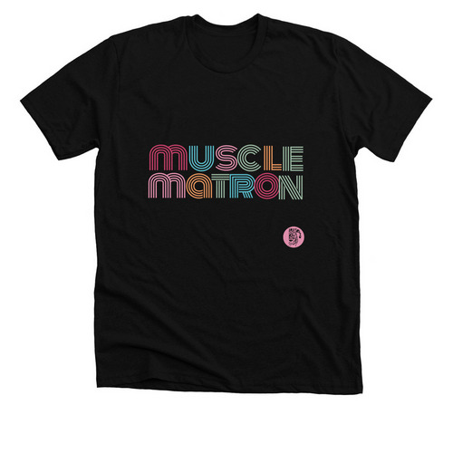 Muscle Matron, a Solid Black Blend Premium Unisex Tee